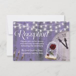 Invitation Lavender Fairytale Mariage Rose Dome Réception