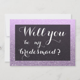 Invitation Lavender Faux Parties scintillant Serez-Vous Ma Fe