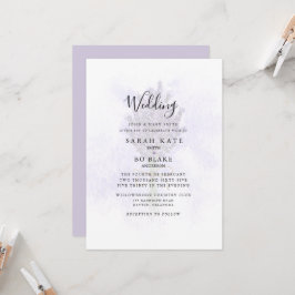 Invitation Lavender Floral Bride Parents Splash Mariage