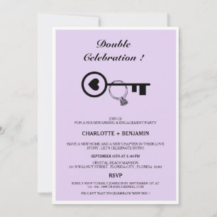 Invitation Lavender Houclier Et Partie D'Engagement