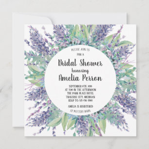 Invitation Lavender Love Floral Eucalyptus Fête des mariées