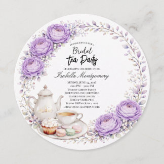 Invitation Lavender Palette Tea Party Bridal Shower