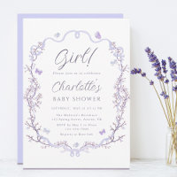 Lavender Spring Garden Baby shower fille