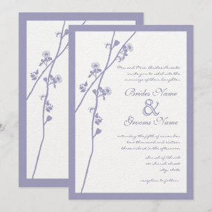 Invitation Lavender Wild Flower Branch Wedding Invite