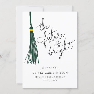 Invitation L'Avenir Est Une Citation Lumineuse Green Tassel G