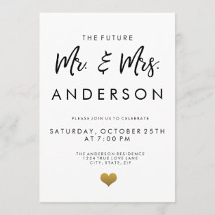 Invitation L'avenir M. et Mme Engagement Party