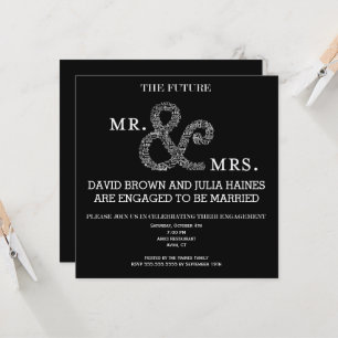 Invitation L'avenir M. & Mme Rustic Fiançailles Bridal Party