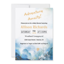 L'aventure attend le baby shower du paysage de mon