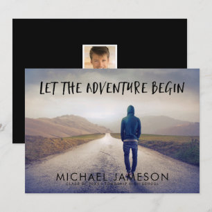 Invitation L'aventure commence la fête de la graduation photo