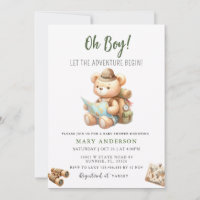 L'aventure commence le Baby shower d'été de l'ours