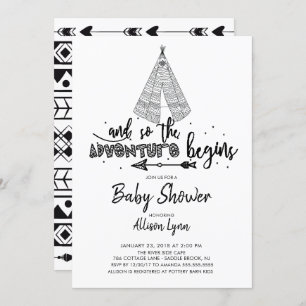 Invitation L'aventure commence l'invitation Baby shower