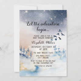 Invitation L'aventure d'hiver commence Baby shower