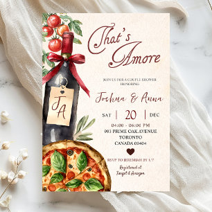 Invitation Laverie de Pizza Vin C'est l'Amour Enterrement de 