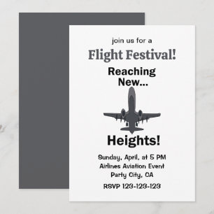 Invitation L'avion Atteint de Nouvelles Hauteurs Festival de 