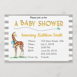 Invitation L'Baby shower est neutre sur le plan du genre