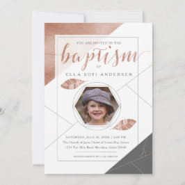 INVITATION LDS BAPTISM | Collection Boho Feather