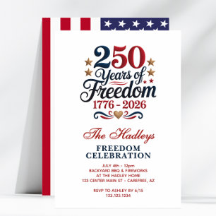Invitation Le 250e anniversaire de la famille américaine