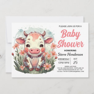 Invitation Le Baby shower Chic et Chic de Vache
