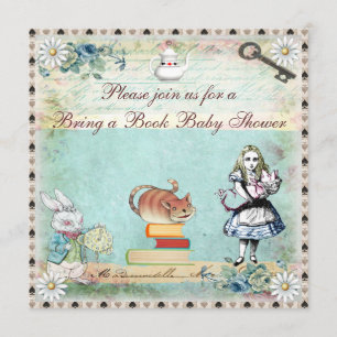 Invitation Le Baby shower d'Alice du livre au pays des mervei