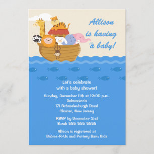 Invitation Le Baby shower d'Arc de Noé