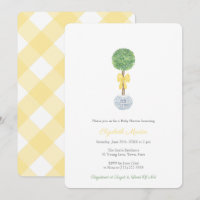 Le Baby shower de charme des Hamptons jaunes et ve