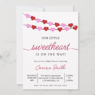 Invitation Le Baby shower de Heart Valentine