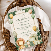 Le Baby shower de la jungle de Cute Dino