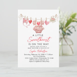 Invitation Le Baby shower de la Saint-Valentin