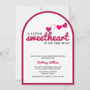 Invitation Le Baby shower de la Saint Valentin de Little Swee