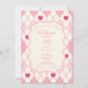 Invitation Le Baby shower de la Saint-Valentin mignon
