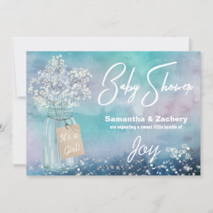 Invitation *~* Le Baby shower de l'haleine du bébé Mason Jar