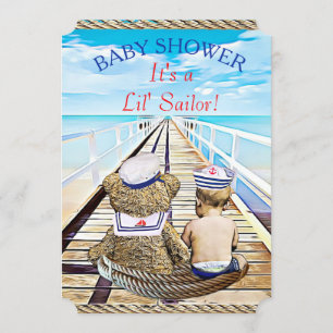 Invitation Le Baby shower de Lil' Sailor Boy