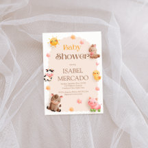 Le Baby shower des animaux de ferme mignons