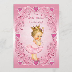 Invitation Le Baby shower des Coeurs Amoureux de la petite pr