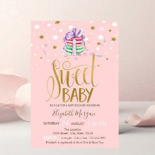 Invitation Le Baby shower des étoiles français Macarons