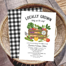 Invitation Le Baby shower des fermiers cultivés localement