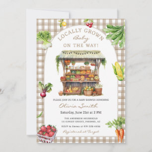 Invitation Le Baby shower des fermiers cultivés localement