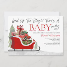 Le Baby shower D'Hiver De Sleigh Chargement De Noë