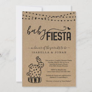 Invitation Le Baby shower neutre de genre du bébé Fiesta Coup
