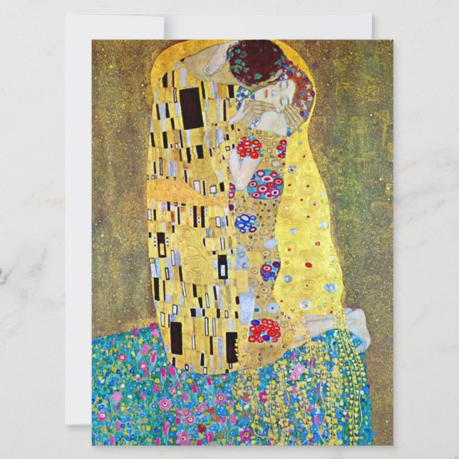 Invitation Le baiser de Gustav Klimt, Mariage Art nouveau (Devant)