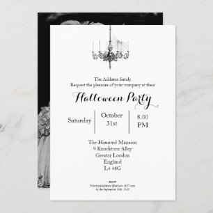 Invitation le bal d'Halloween (Noir)