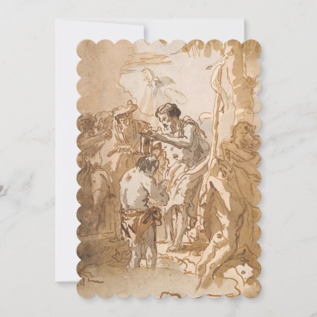 Invitation Le baptême de Jésus-Christ (Devant)