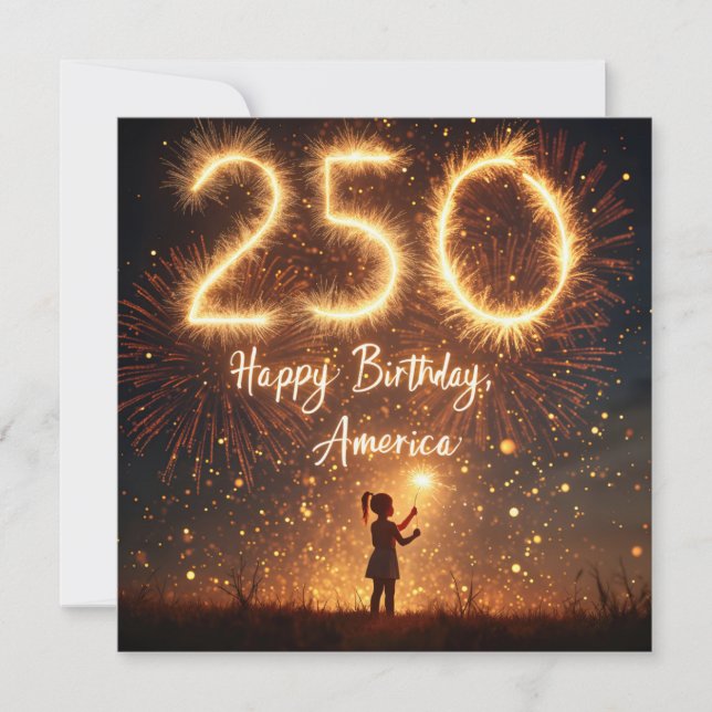 Invitation Le barbecue pour le 250e anniversaire de l'Amériqu (Devant)