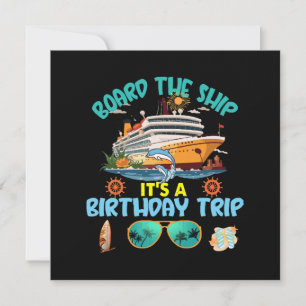 Invitation Le bateau C'est un voyage d'anniversaire