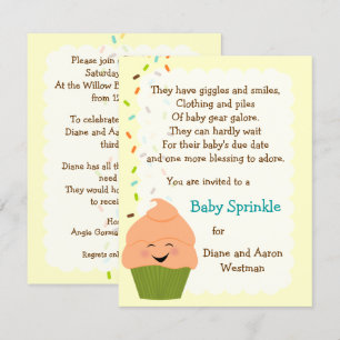 Invitation Le bébé arrosent l'invitation de neutre de genre