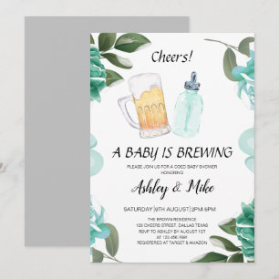 Invitation Le bébé brasse des bières et des Baby showers au l