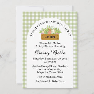 Invitation Le Bébé Cultivé Localement Est Sur Le Chemin Du Ba