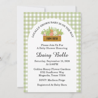 Invitation Le Bébé Cultivé Localement Est Sur Le Chemin Du Ba