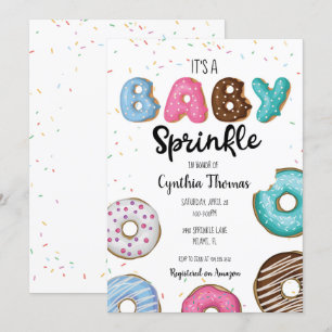 Invitation Le bébé de beignet arrosent l'invitation