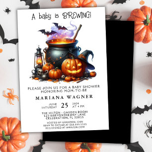 Invitation Le bébé d'Halloween brasse le Baby shower